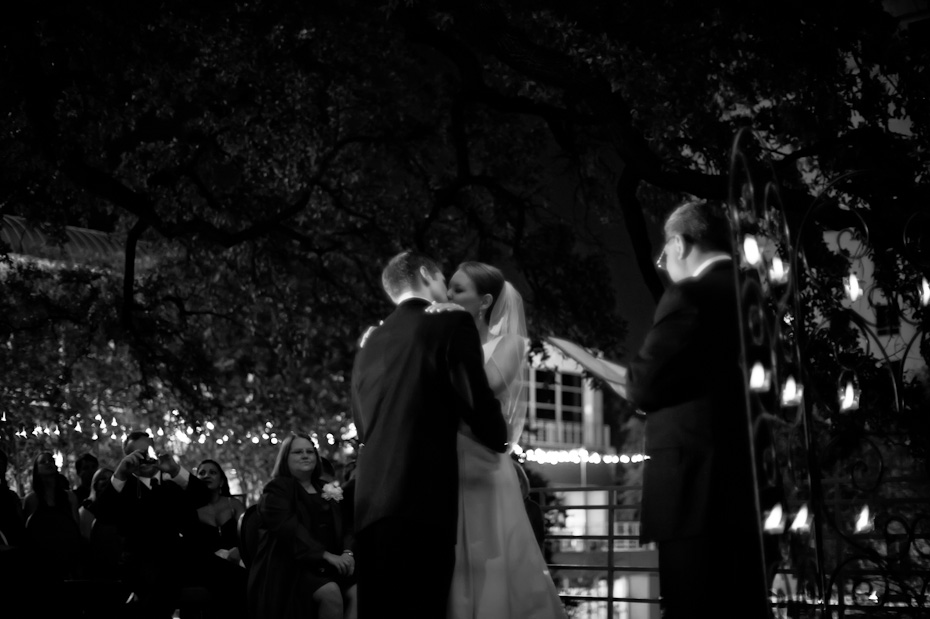 Austin Wedding Photographer Night time candlelight ceremony