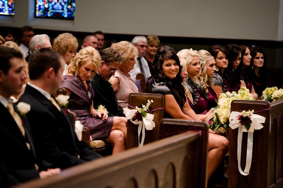 bridesmaid_smiling_church_wedding_ceremony_documentary_photo weddings ennis austin Germenis 601 Austin Wedding Photographer | Central Texas Autumn Wedding